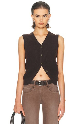 Ribbed Wrap Around Vest | FWRD 