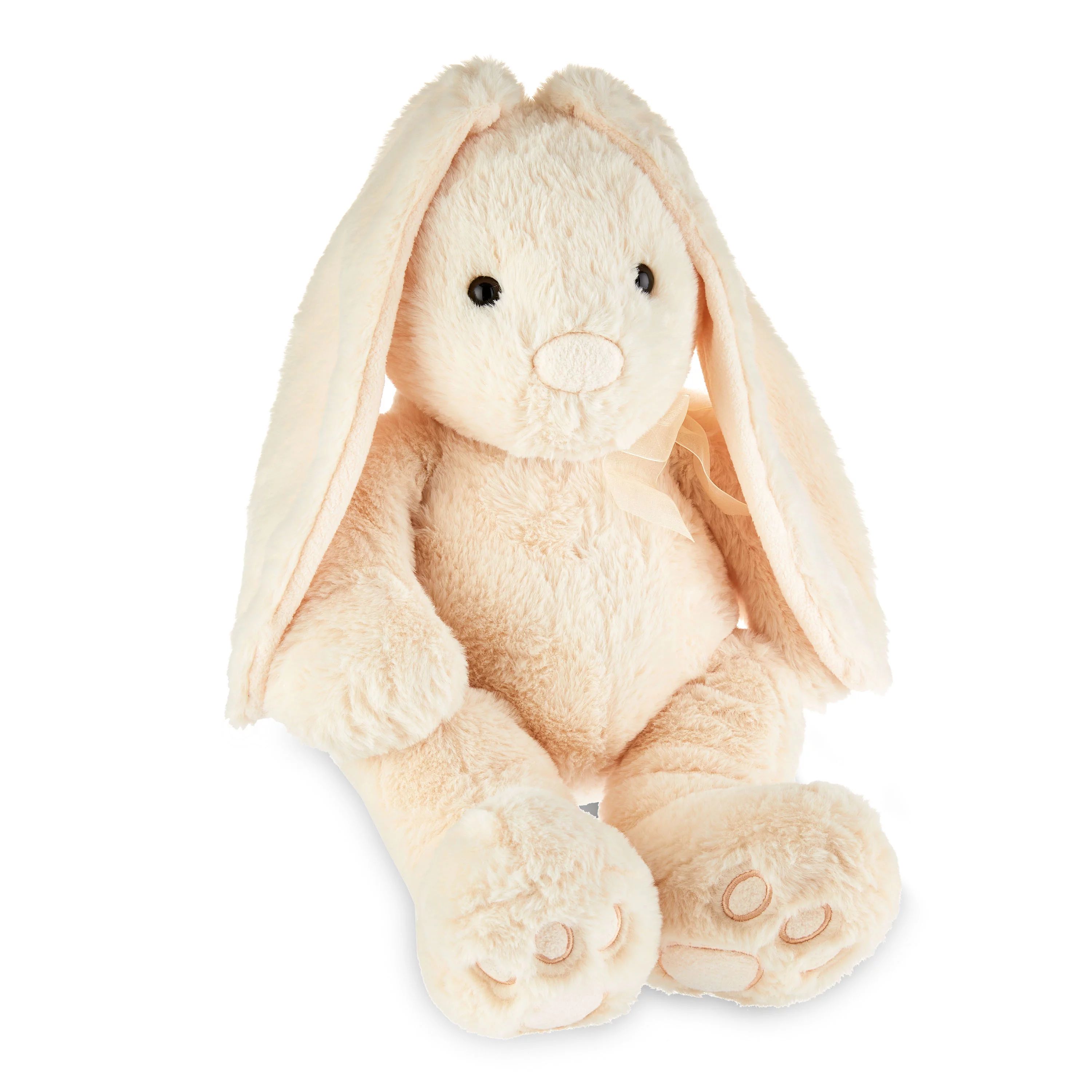 Way To Celebrate Easter 21" Large Long Ear Bunny Plush, Cream | Walmart (US)
