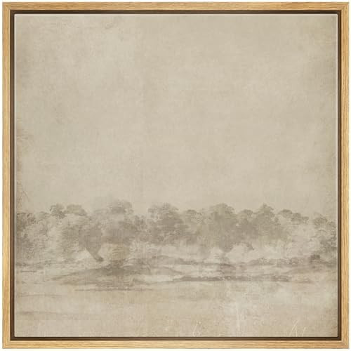 SIGNFORD Framed Canvas Print Wall Art Vintage Sepia Woodland Landscape Neutral Tone Rustic Illust... | Amazon (US)