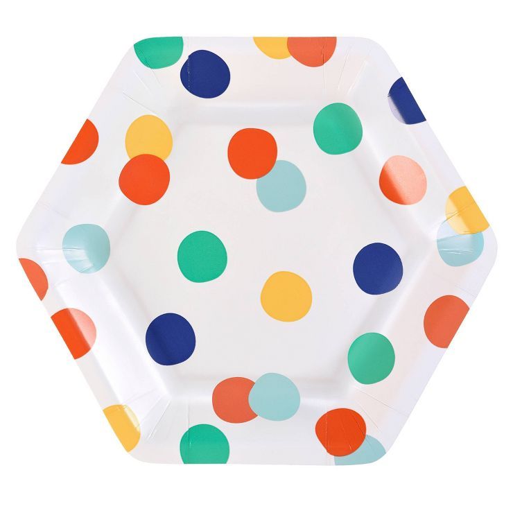 7" 10ct Hex Snack Retro Dots - Spritz™ | Target