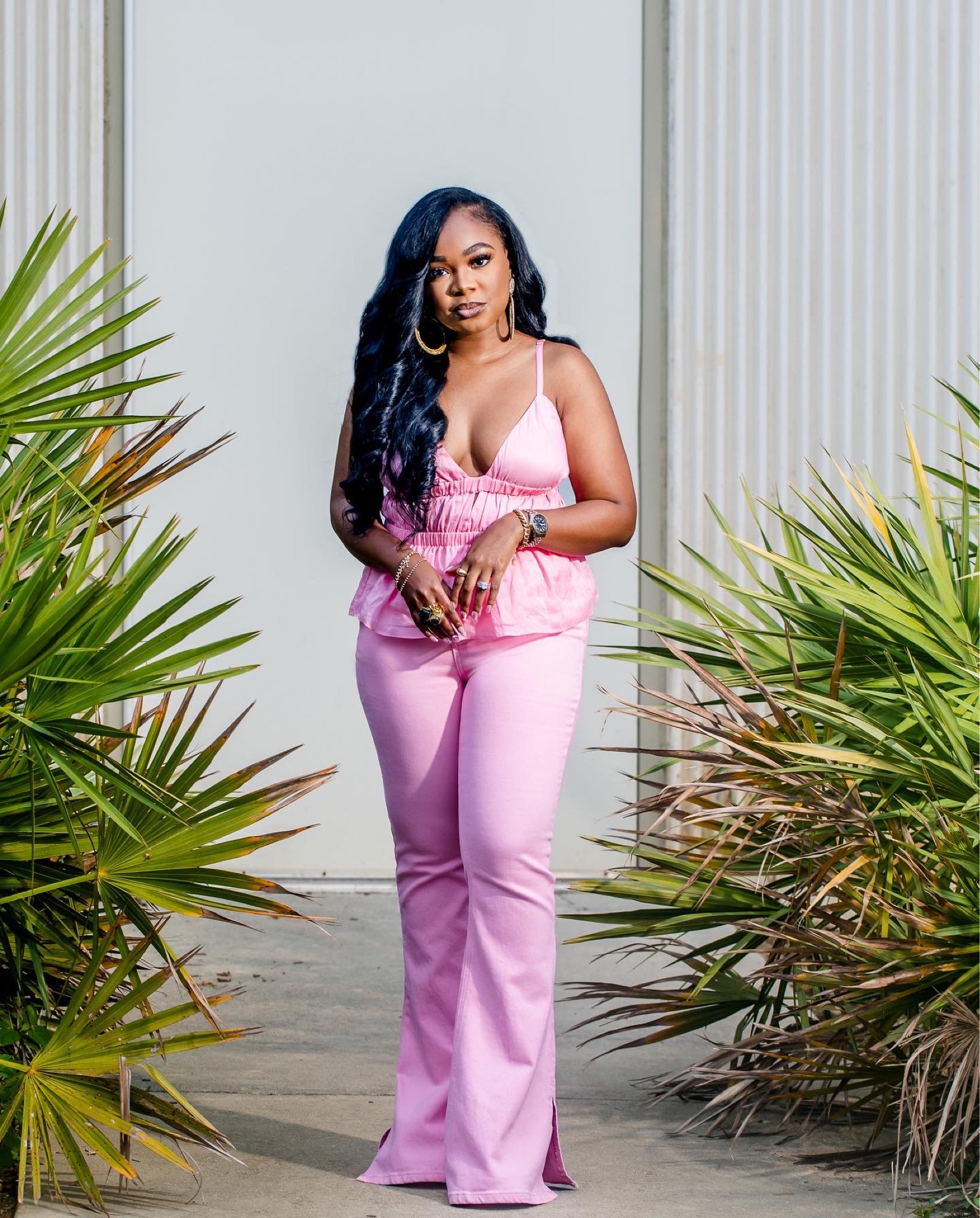 All pink outfit! | pink flare pants | pink top 

#LTKstyletip #LTKunder100