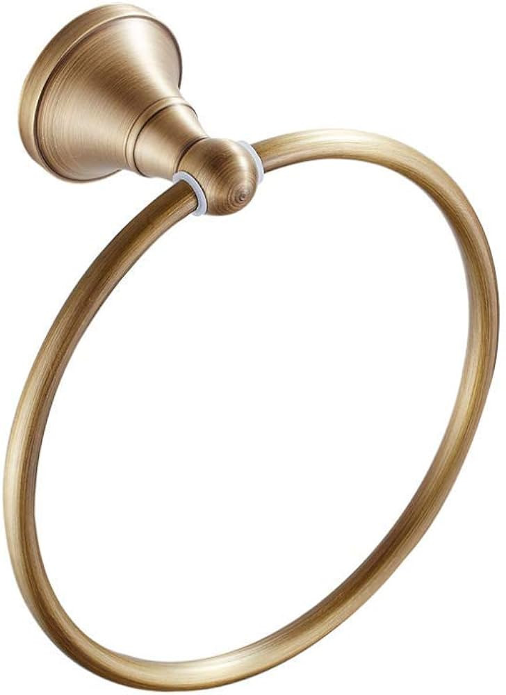 Leyden Towel Ring Antique Brass Hand Towel Holder Bathroom Accessories Brushed Shower Towel Hange... | Amazon (US)