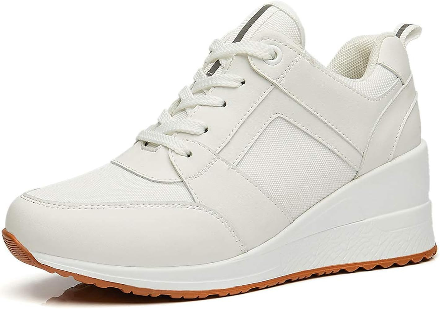 High Heeld Wedge Sneakers for Women - Ladies Hidden Sneakers Lace Up Shoes, Best Chioce for Casual a | Amazon (US)