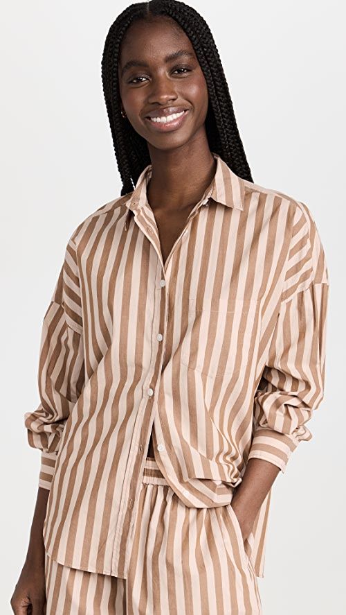 LMND Long Sleeve Stripe Shirt | SHOPBOP | Shopbop