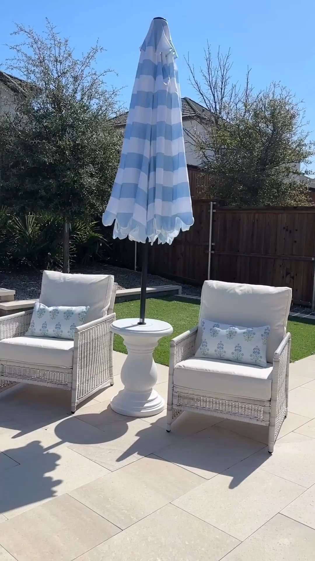 Look for less outdoor wicker chairs! Serena and Lily inspired set! 