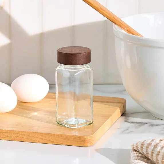 Better Homes and Gardens Glass Spice Jar with Wood Lid | Walmart (US)