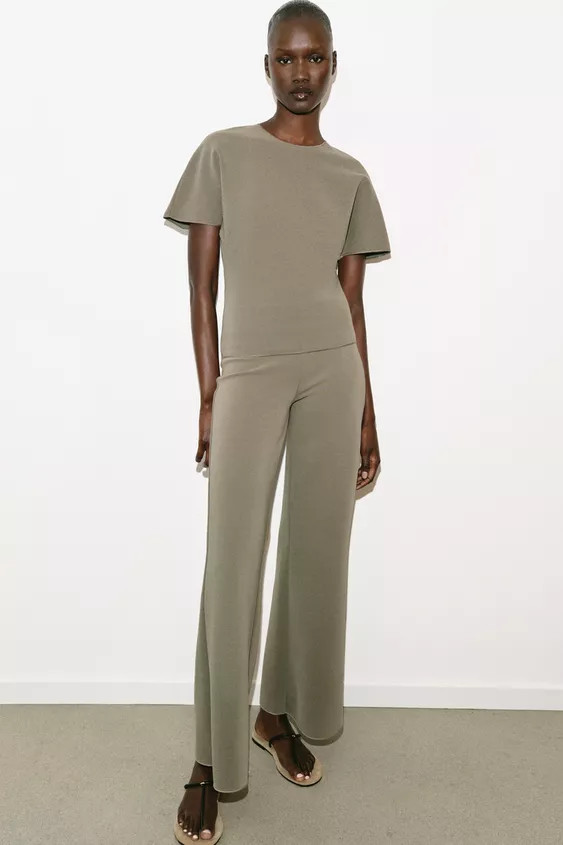 SHORT SLEEVE CUT-OUT TOP | Zara UK