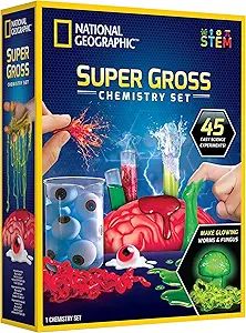 NATIONAL GEOGRAPHIC Gross Science Kit - 45 Gross Science Experiments- Dissect a Brain, Make Glowi... | Amazon (US)