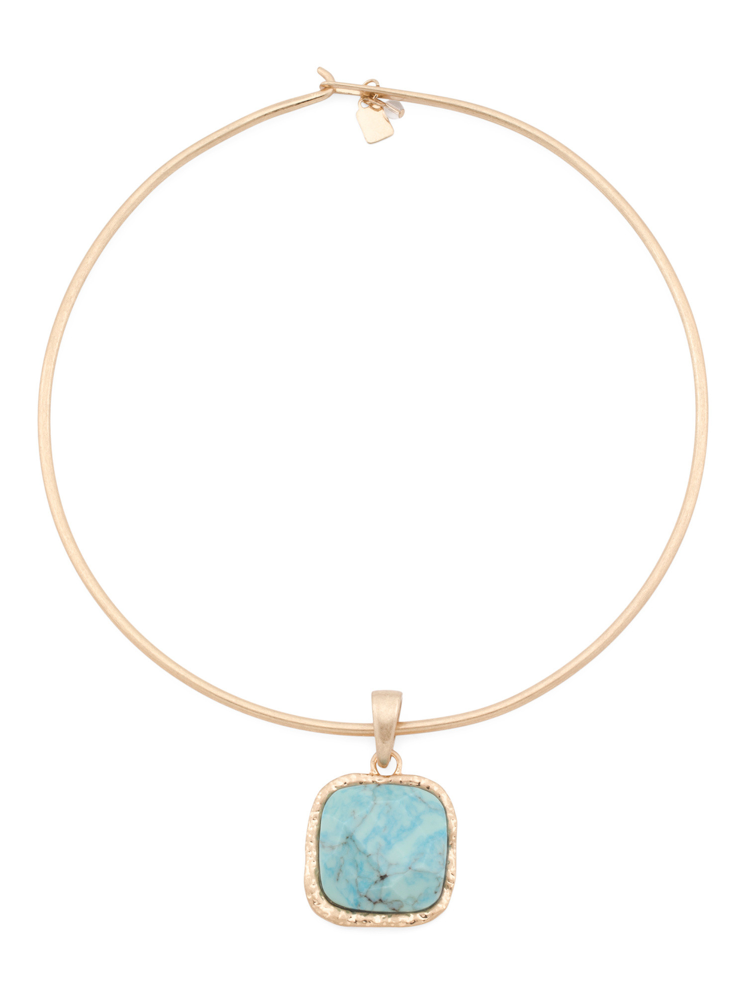 Gold Turquoise Stone Penadant Necklace | TJ Maxx