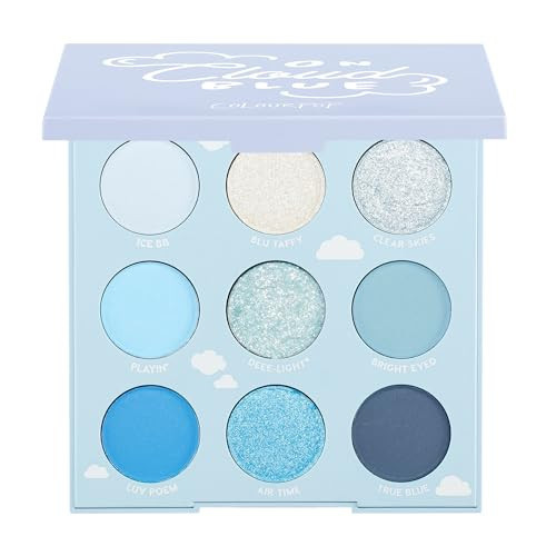 ColourPop On Cloud Blue Shadow Palette - Baby Blue Shadow with Matte Sparkle, Metallic, Matte and Glitter Finishes - High-Pigment Eye Makeup with a Long-Wearing Formula (0.3 oz) | Amazon (US)