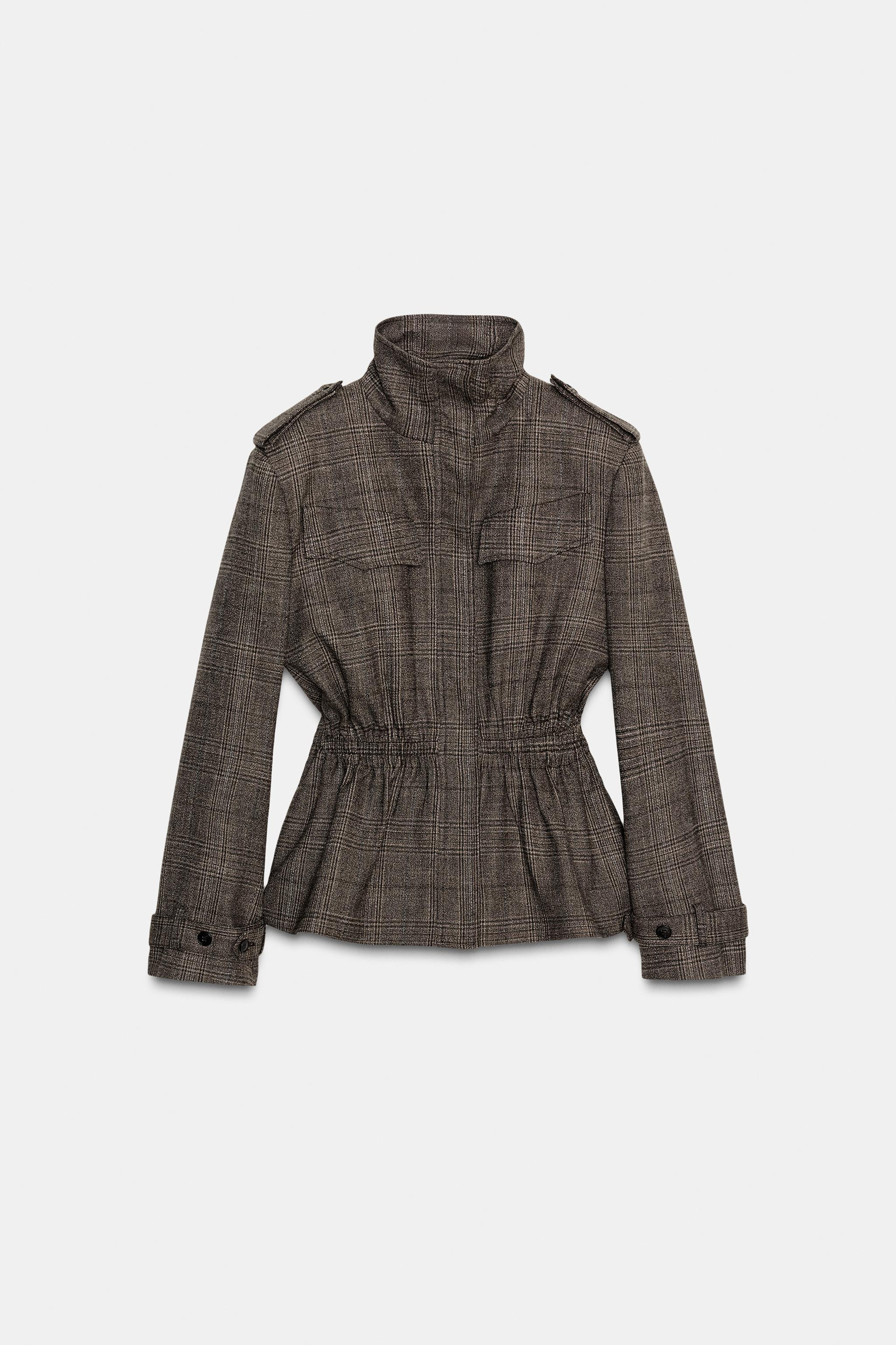 PLAID PEPLUM WOOL BLEND JACKET ZW COLLECTION | Zara Canada