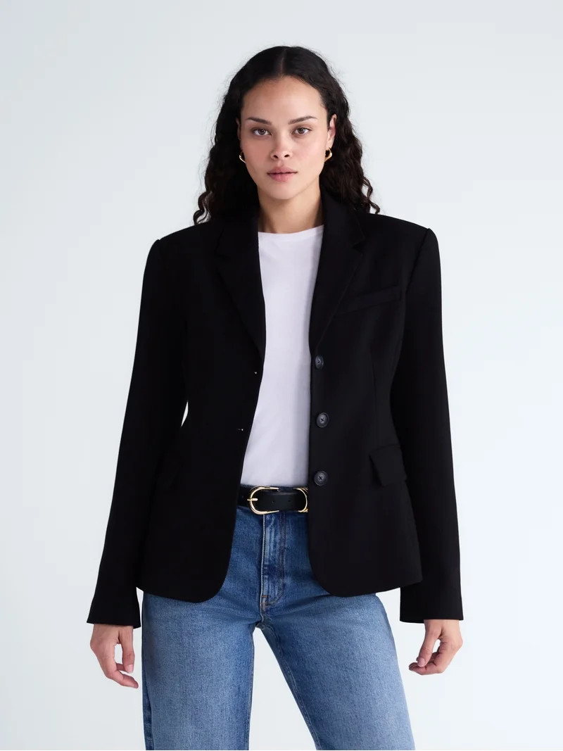Scoop Women's and Women's Plus Notched Hourglass Blazer, Sizes XS-XXL | Walmart (US)