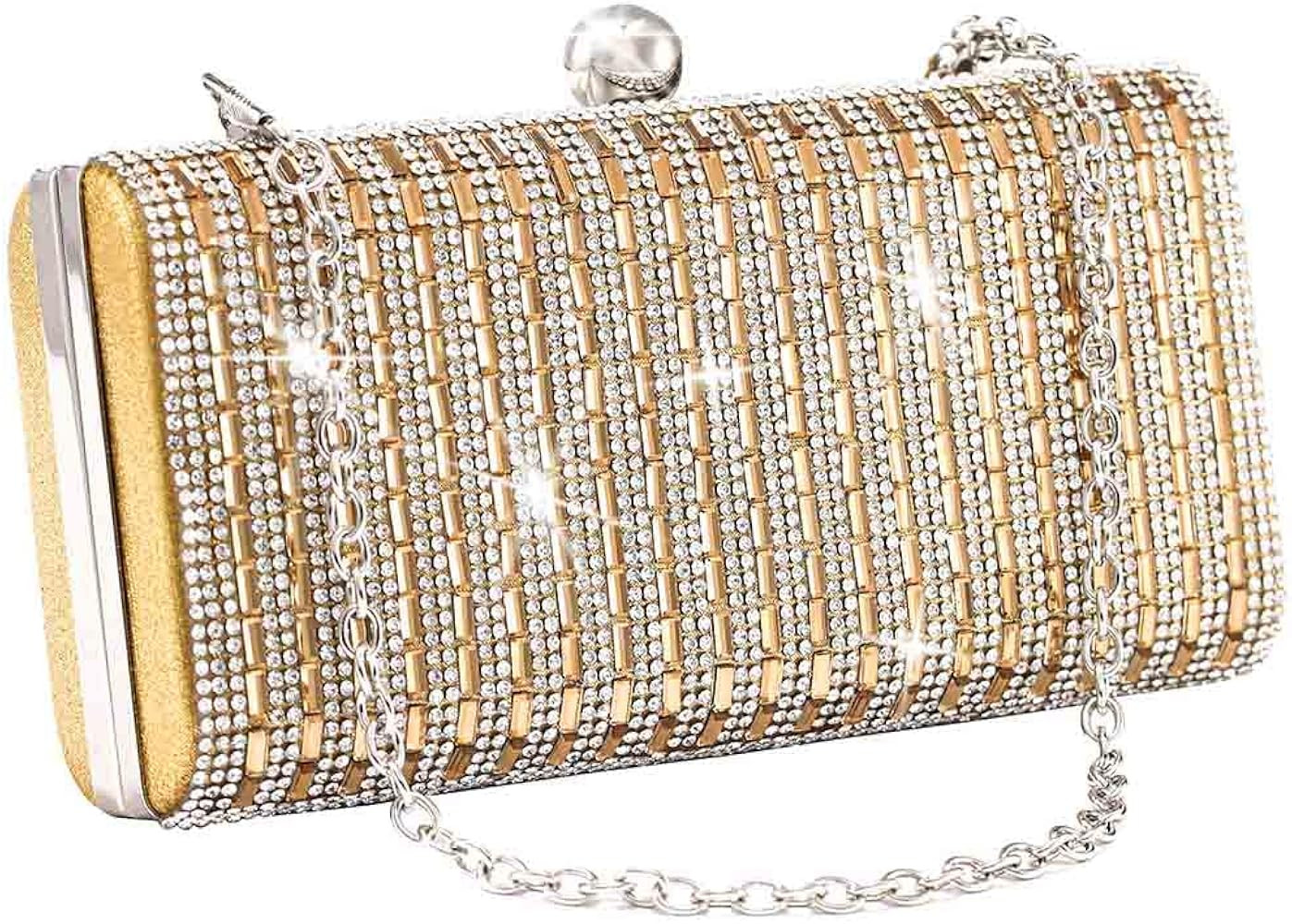 Yokawe Clutch Purses for Women Sparkling Rhinestone Evening Bag Bridal Wedding Prom Party Handbag | Amazon (US)
