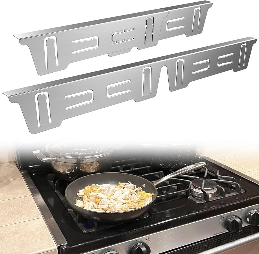 Stove Gap Covers Stainless Steel, Stove Gap Filler Between Stove and Counter, Stove Gap Guards an... | Amazon (US)
