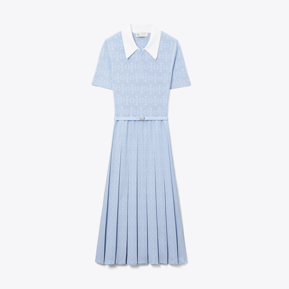 T Monogram Pointelle Pleated Dress: Women's Designer Dresses | Tory Burch | Tory Burch (US)