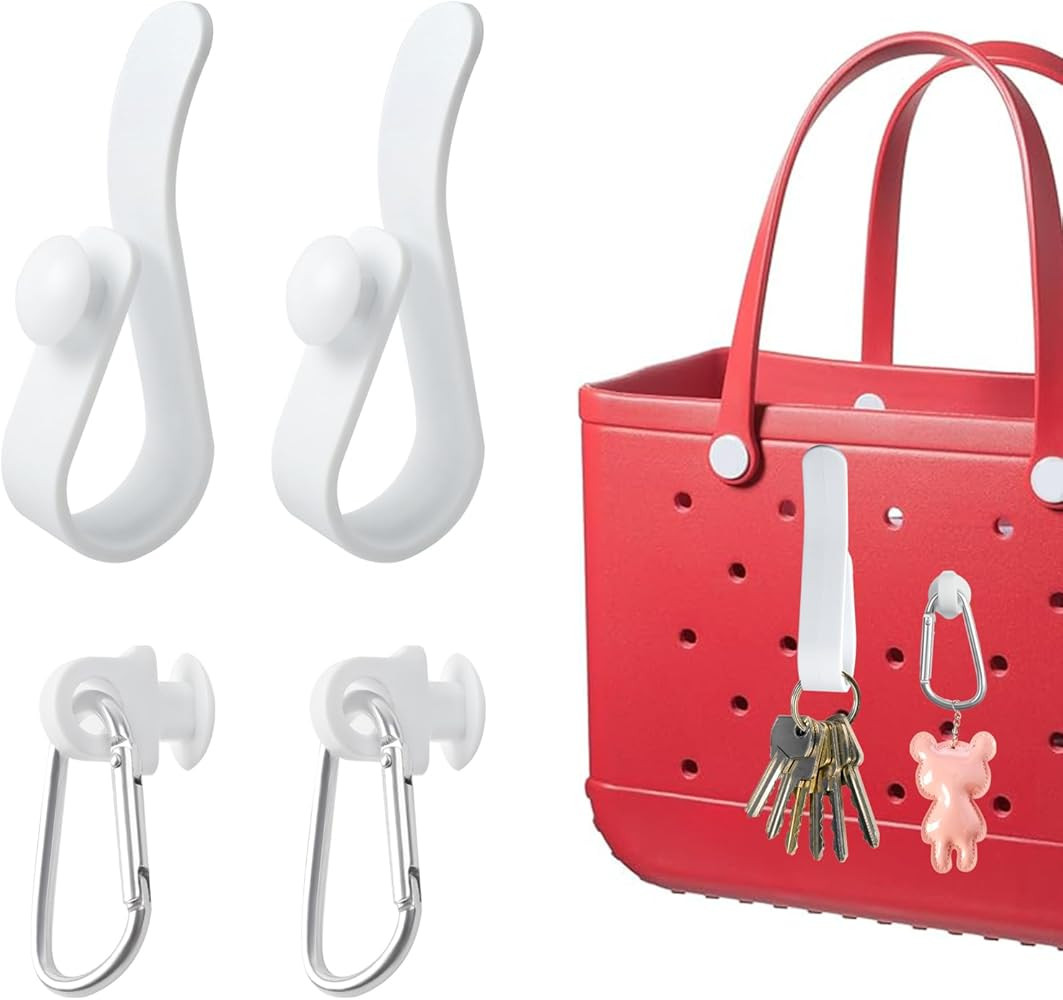 4PCS Key Holder for Bogg Bag, Insert Carabiner Clips and Key Holder to Organize Key Bag Charms fo... | Amazon (US)