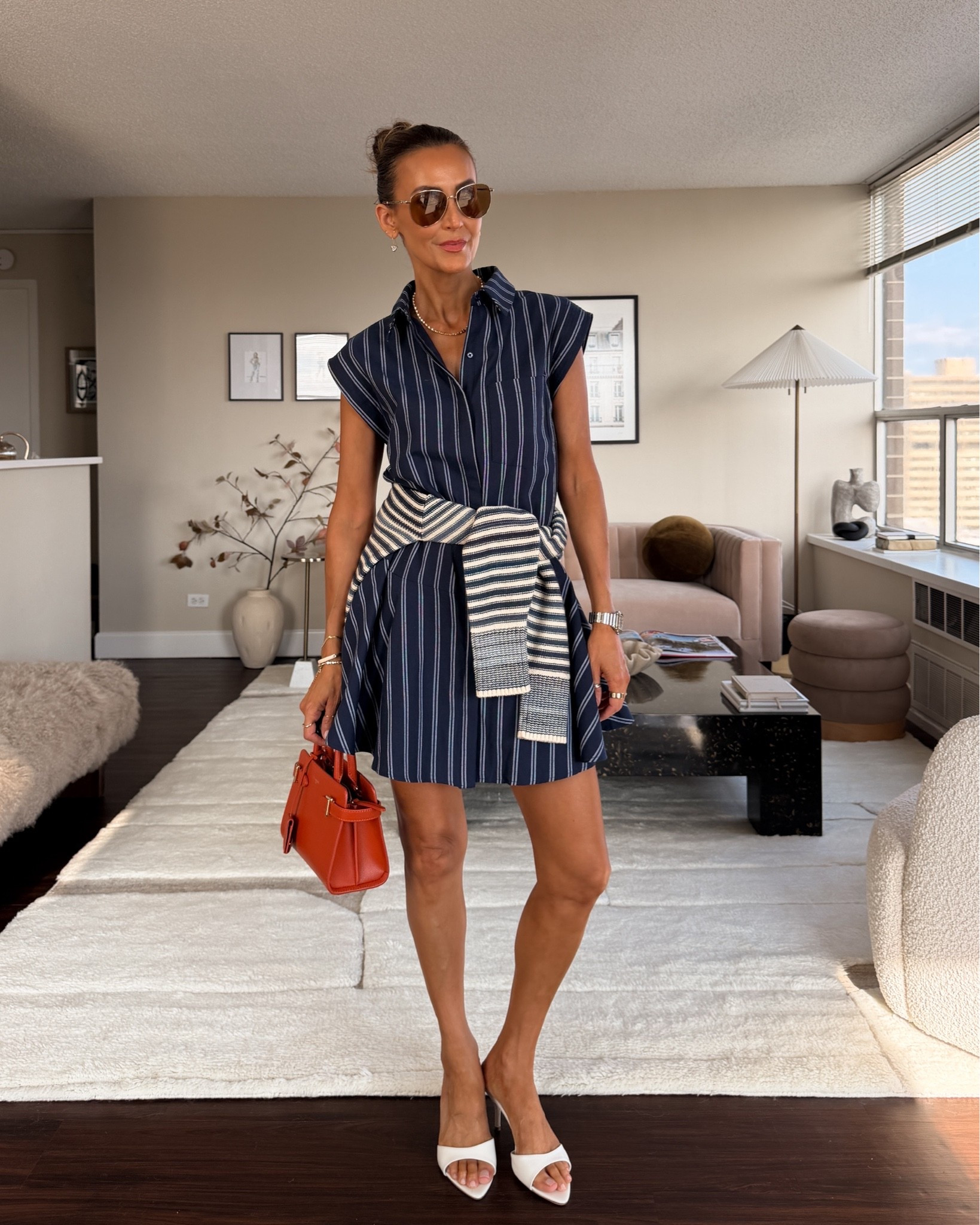 Love how unique this little shirt dress is, works so well with a sweater tied around the waist to look a bit more casual - size small

#LTKootd #LTKgrwm #LTKOver40