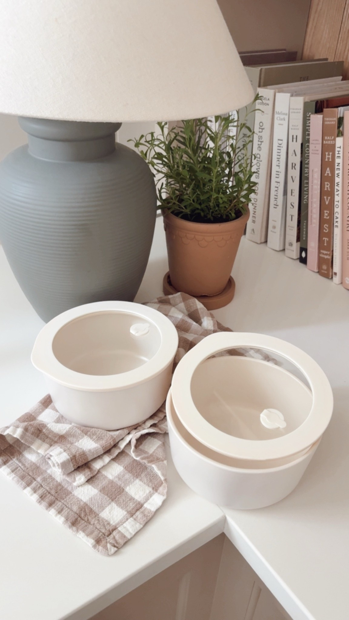 Ceramic and glass food storage containers form Walmart.

#LTKHome
