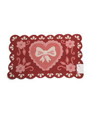 27x45 Scalloped Heart Rug | TJ Maxx
