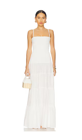 Clementine Maxi Dress in White Lotus | Revolve Clothing (Global)