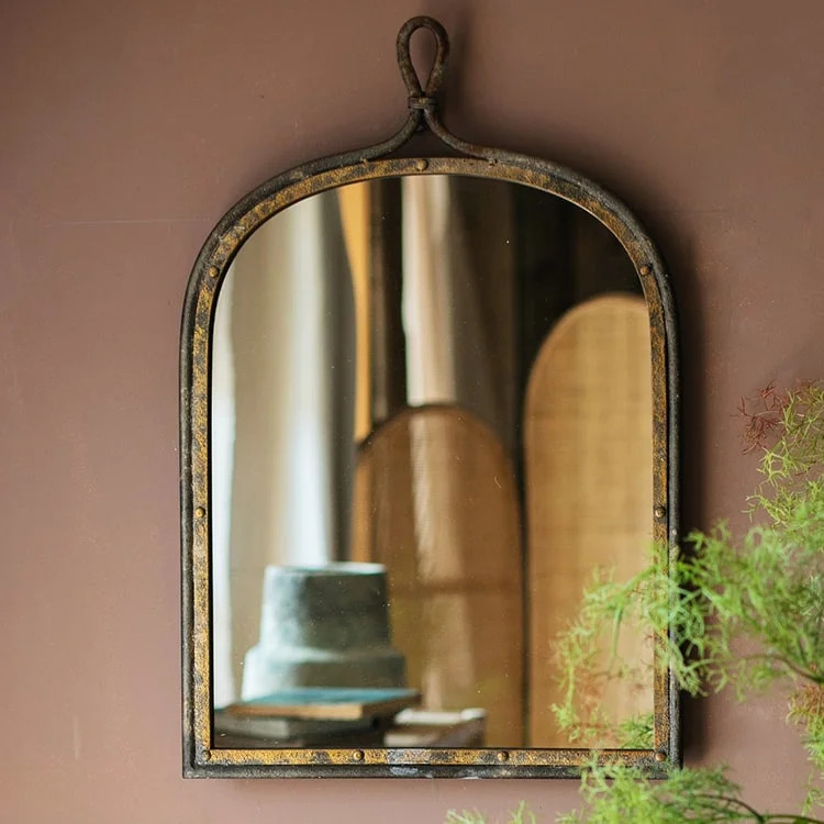 Antique Style Dark Iron Mirror | Walmart (US)