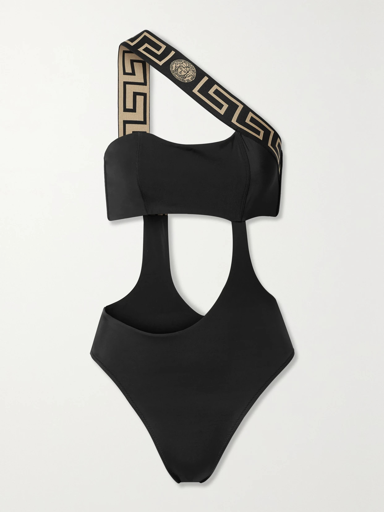 Versace - One-shoulder Cutout Swimsuit - Black | NET-A-PORTER (US)