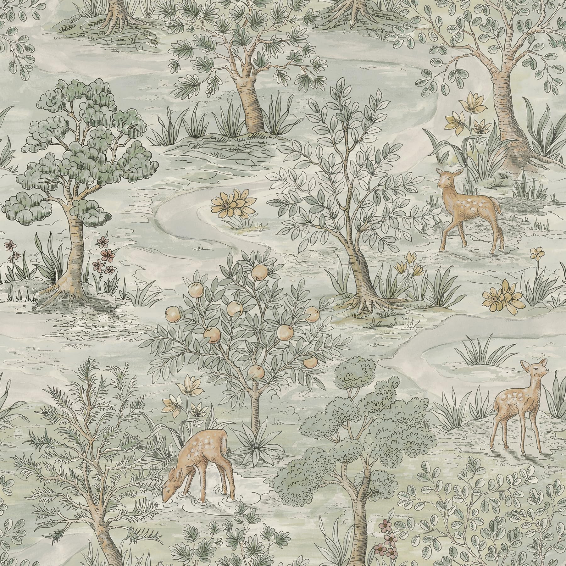 NuWallpaper x Chris Loves Julia Bramble Wintergreen Peel and Stick Wallpaper, CJS6321 | Amazon (US)