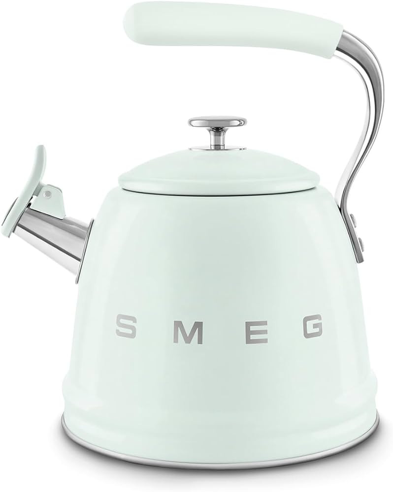 SMEG Retro Stovetop Whistling Kettle – 2.4Q (Pastel Green) | Amazon (US)