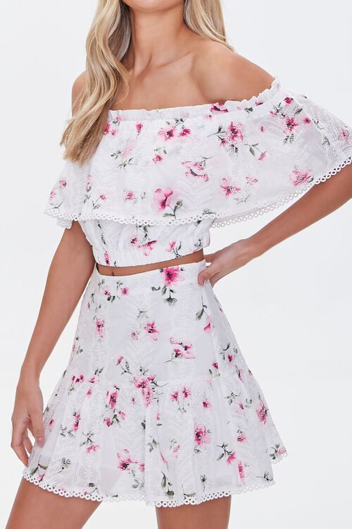 Floral Lace A-Line Skirt | Forever 21 (US)