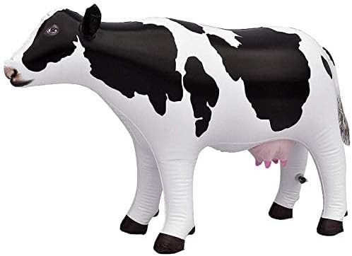 Jet Creations 37" Long Inflatable Cow Toys, Milk White Lifelike Blow-Up Cow Toy Figure for Decora... | Amazon (US)