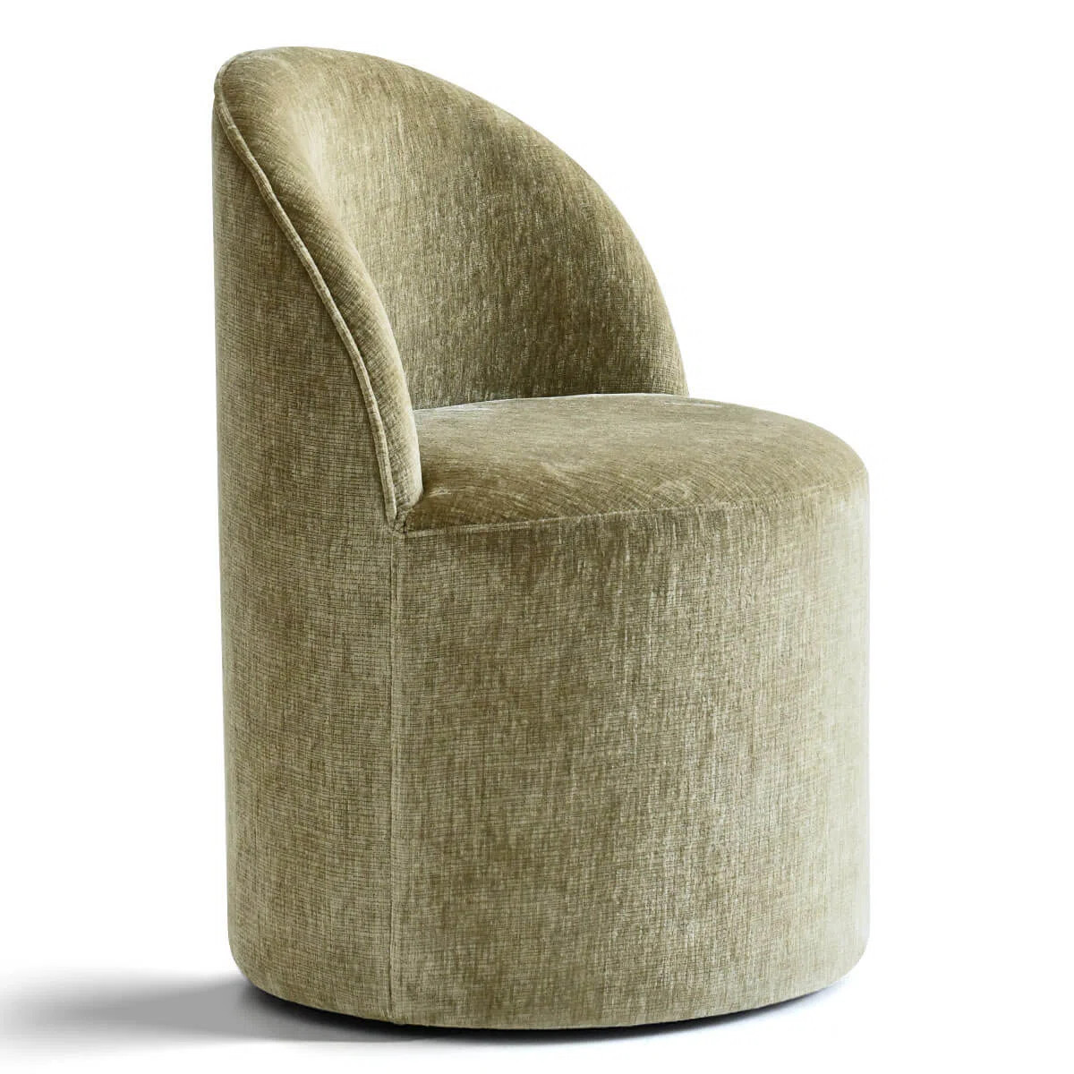 Upholstered Chenille Swivel Desk Chair with Castors | Wayfair North America