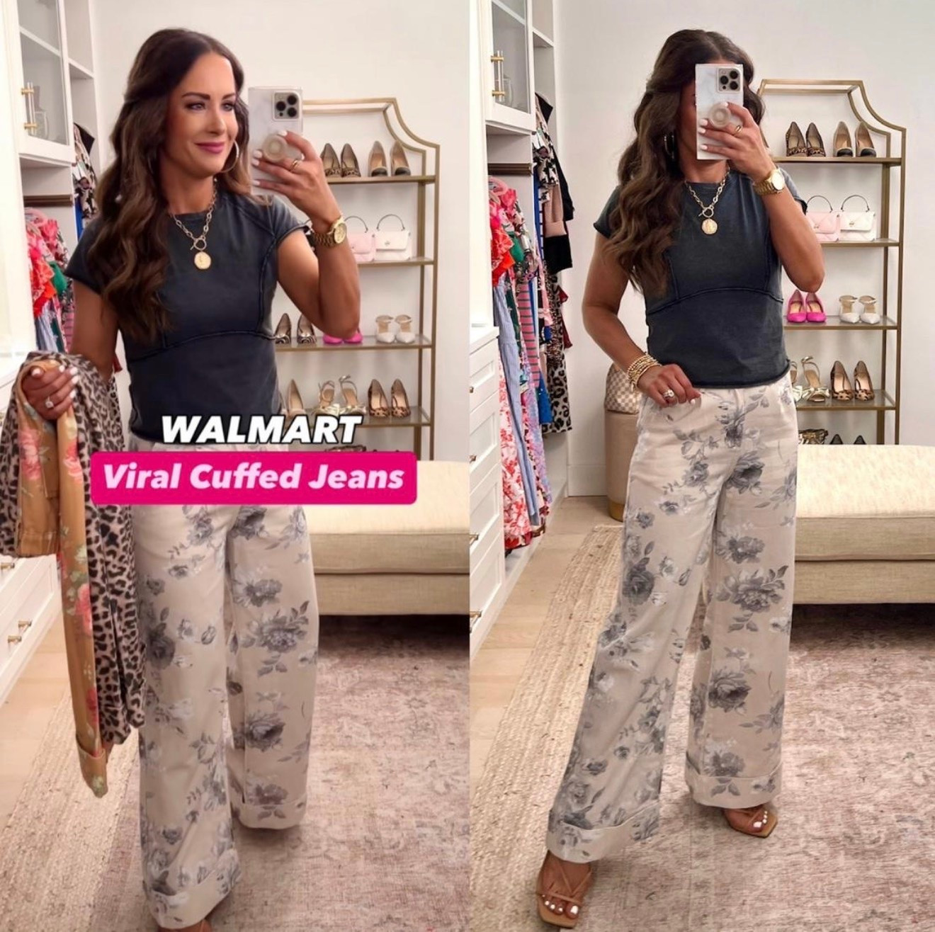 Scroll to shop! Best new jeans at Walmart! Wearing size S. Follow for more!