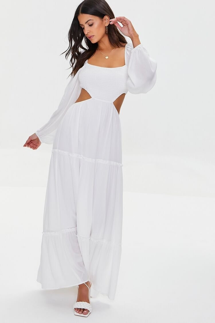 Cutout Maxi Peasant Dress | Forever 21 | Forever 21 (US)