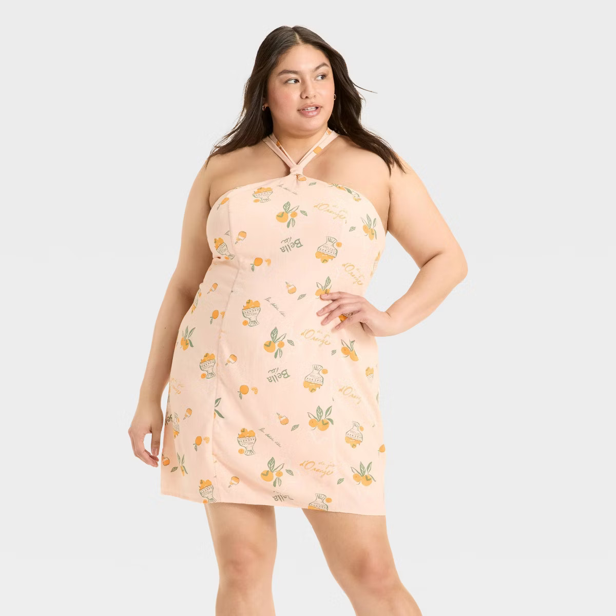 Women's Knotted Y-Neck Linen Mini A-Line Dress - Wild Fable™ | Target