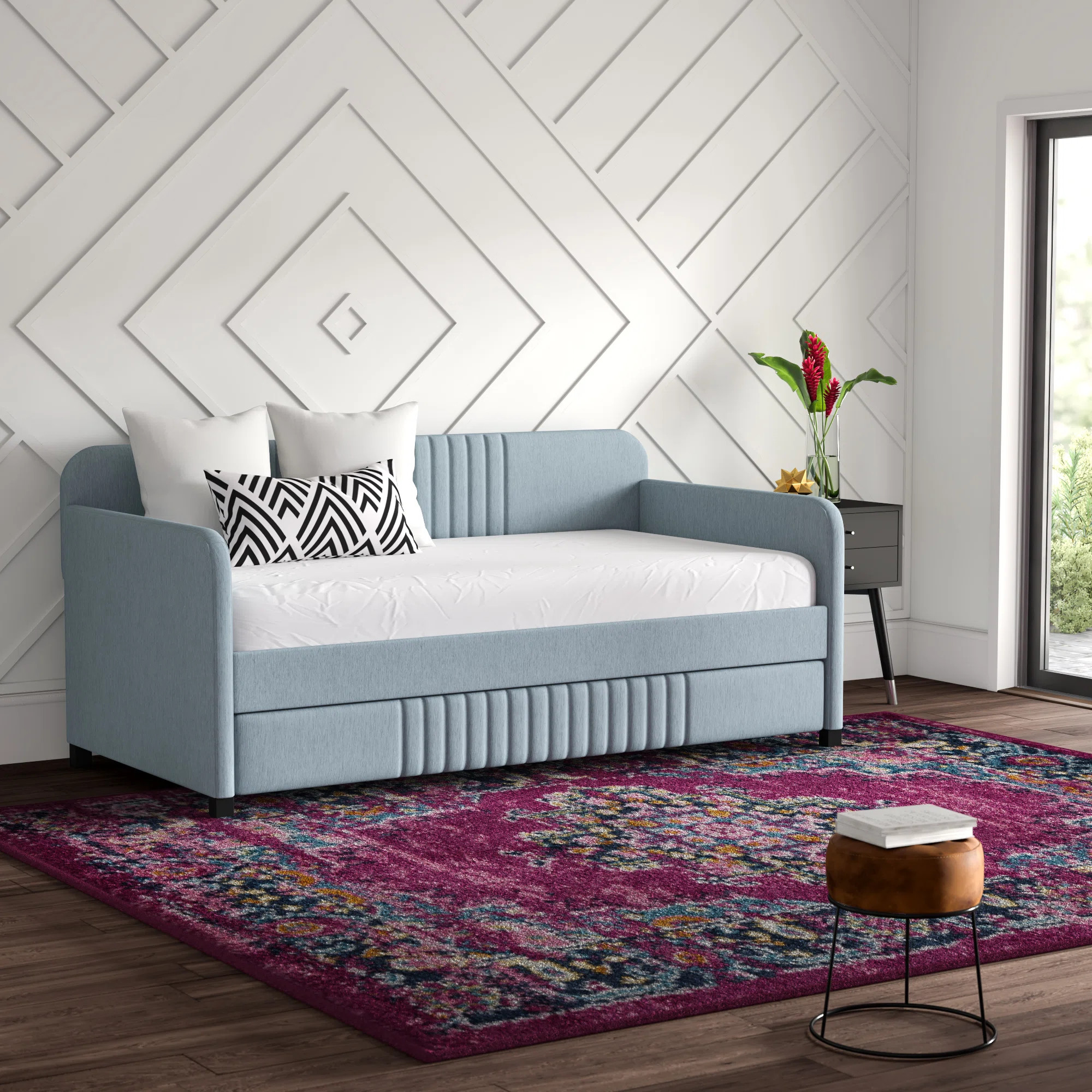 Aaru Upholstered Daybed with Trundle | Wayfair North America