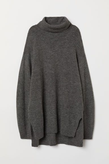 H & M - Knit Turtleneck Sweater - Gray | H&M (US + CA)