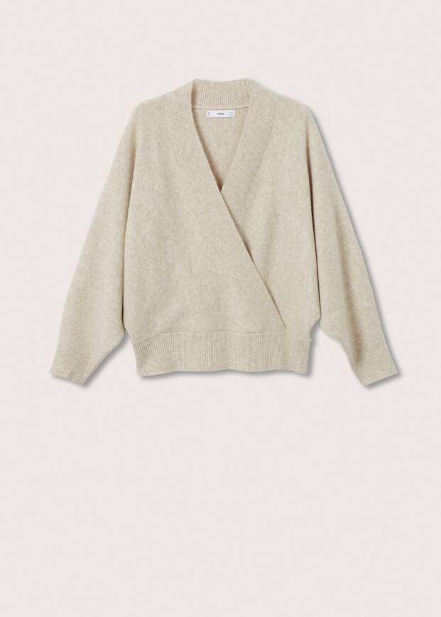 Crossed knit sweater | MANGO (US)