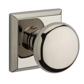 Round Privacy Door Knob with Traditional Square Rose | Wayfair North America