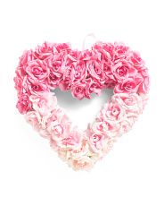 19in Rose Heart Wreath | TJ Maxx