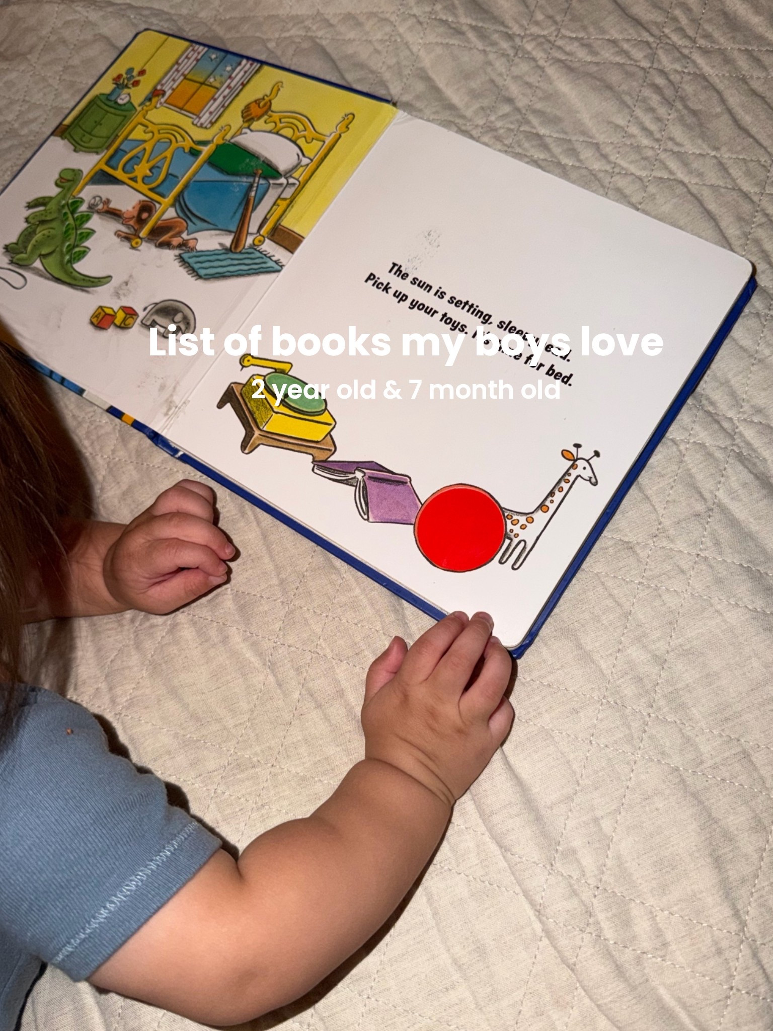 My boys are 2 & 7 months! These books range from $3-$20. I just added these all from Amazon, but I guarantee you can get them cheaper  like I did by buying the “used,” or maybe even checking out Walmart. It was just easiest for my to compile all the names on here through Amazon links!

#LTKmomlife #LTKKids #LTKBaby