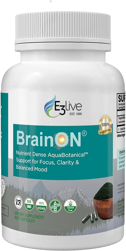E3LIVE BrainON - Wild-Harvested AFA Extract for Mood Balance & Focus 90 Count | Amazon (US)