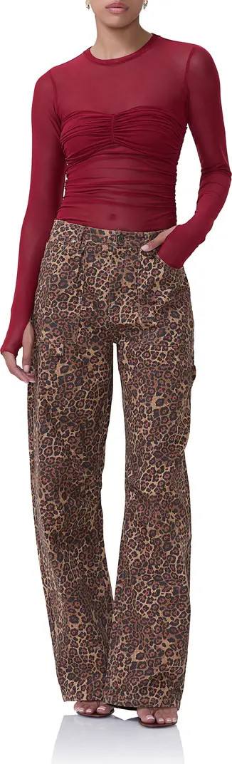 Rhett Leopard Print Carpenter Jeans | Nordstrom