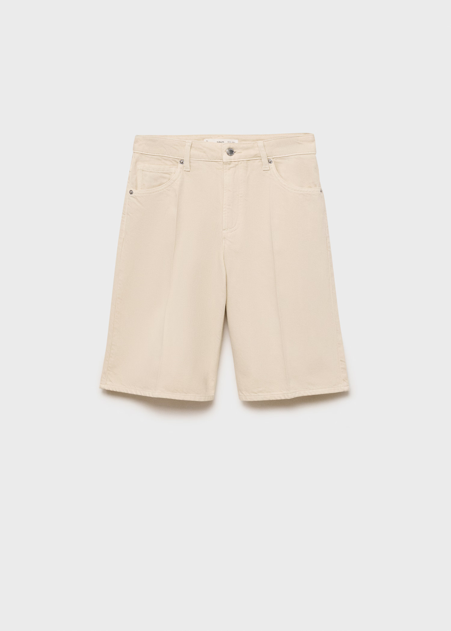 Short en jean droit à taille haute - Femme | MANGO France métropolitaine | Mango EU