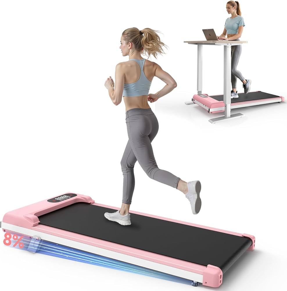 Incline Walking Pad, 3.5HP Foldable Portable Treadmill with Handle Bars, Ultra Quiet \u226440dB U... | Amazon (US)