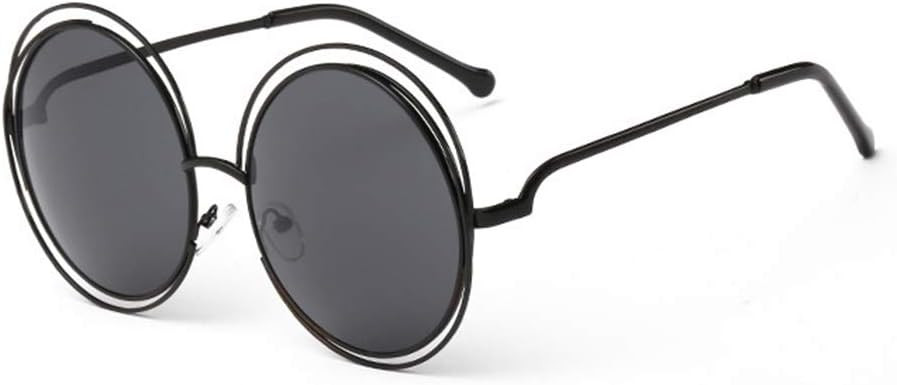 Dollger Metal Double Circle Wire Frame Oversized Round Sunglasses for Women | Amazon (US)