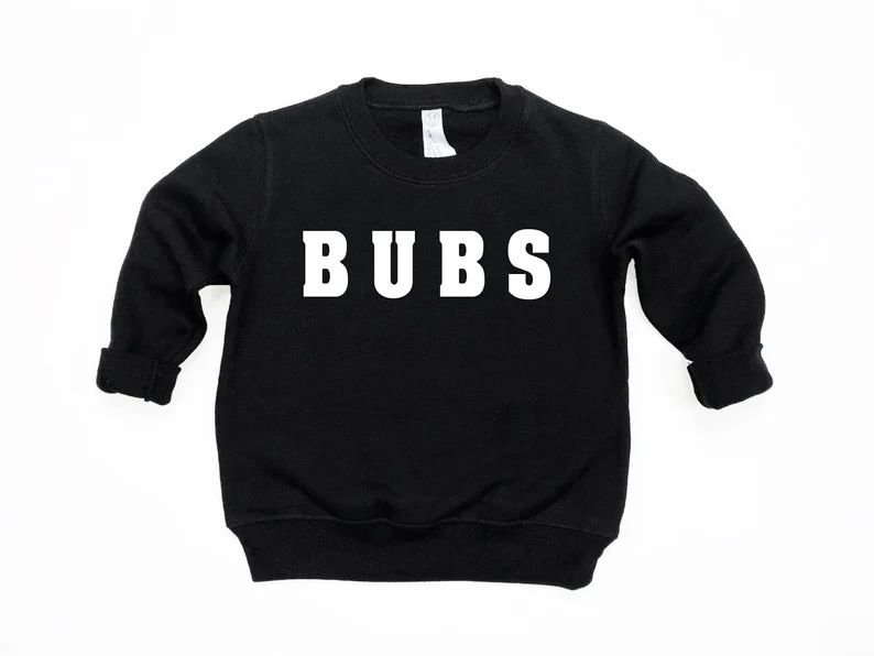 Bubs Crewneck Bubs Sweatshirt Boys Simple Sweatshirt - Etsy | Etsy (US)