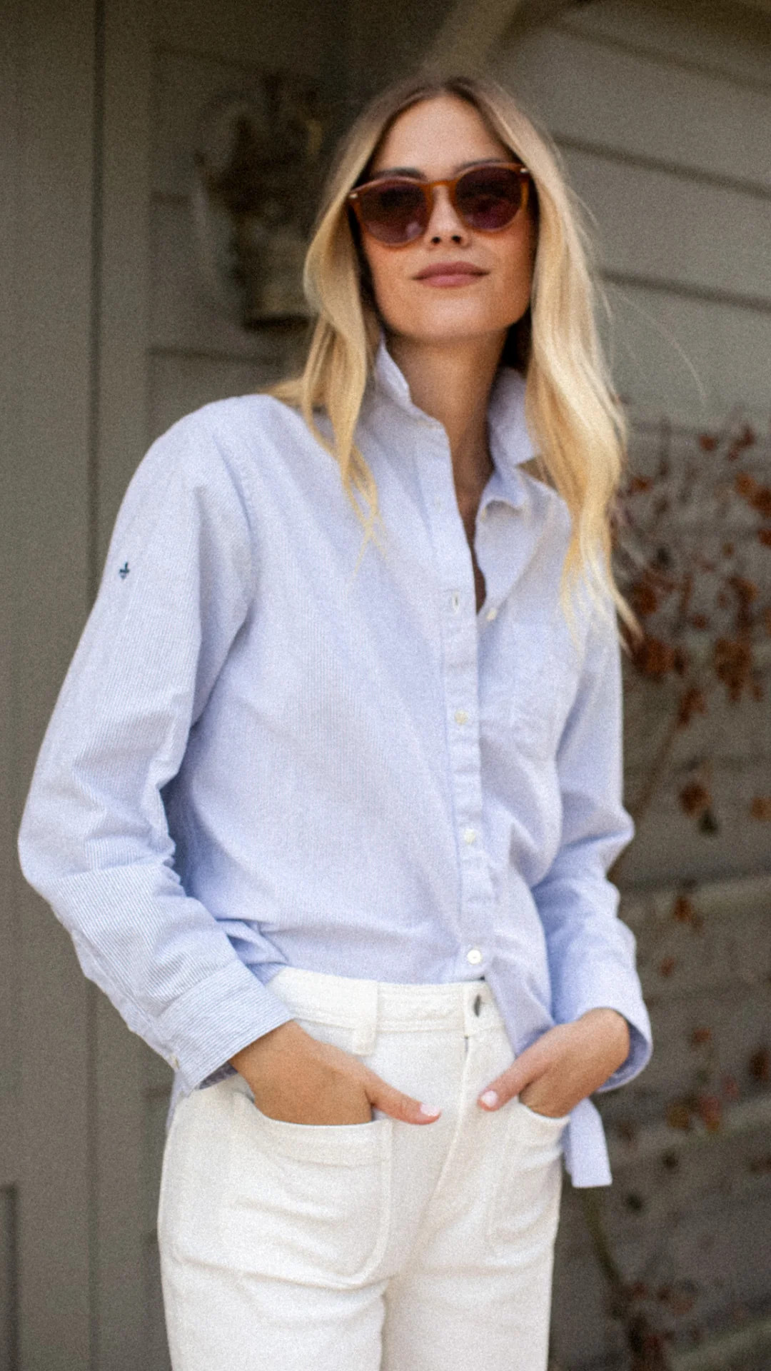 Favorite Shirt - Blue/White Boyfriend Stripe | Marea
