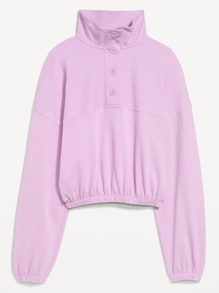 Button-Up Funnel-Neck Sweatshirt | Old Navy (CA)