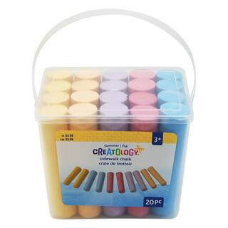 Mixed Pastel Summer Sidewalk Chalk Bucket by Creatology™ | Michaels Stores