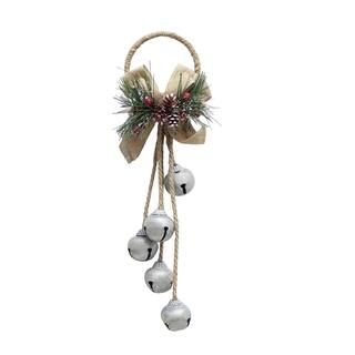 13.5" Silver 5-Bell Christmas Door Hanger with Berry & Pinecone Accent by Ashland® | Michaels Stores